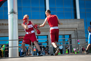 Image showing The boys busy in boxing