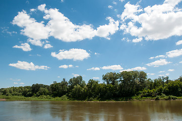 Image showing The Ural River is the natural boundary between Europe and Asia