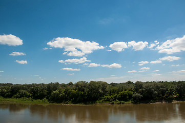 Image showing The Ural River is the natural boundary between Europe and Asia