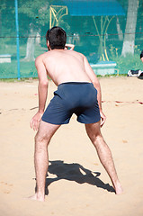 Image showing Beach volleyball player