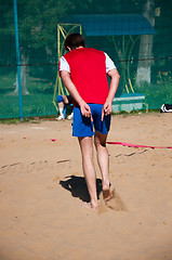 Image showing Beach volleyball player