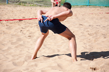 Image showing Beach volleyball player