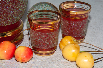 Image showing Fruit liqueur out of Sweet cherry