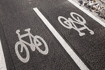 Image showing Bicycle lane