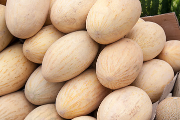 Image showing Melon sold at the Bazaar