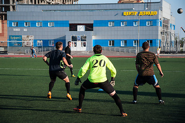 Image showing Soccer game The goalkeeper number 20