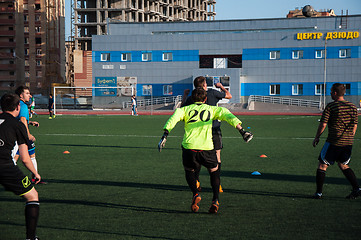 Image showing Soccer game The goalkeeper number 20