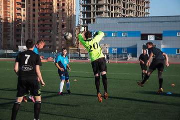 Image showing Soccer game The goalkeeper number 20