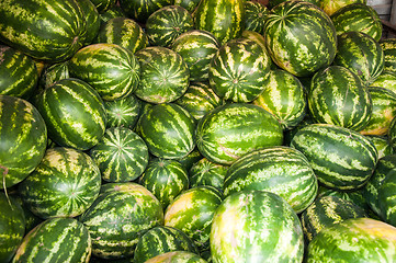 Image showing Watermelon is sold at the Bazaar