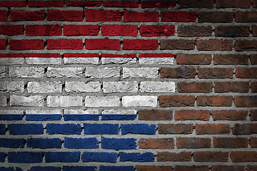 Image showing Dark brick wall - Netherlands