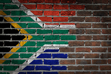 Image showing Dark brick wall - South Africa