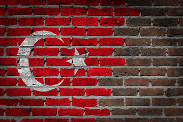 Image showing Dark brick wall - Turkey