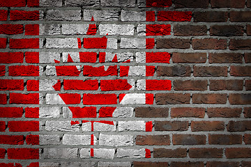 Image showing Dark brick wall - Canada