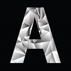 Image showing crystal letter  A