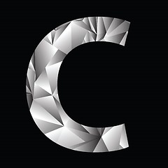 Image showing crystal letter  C