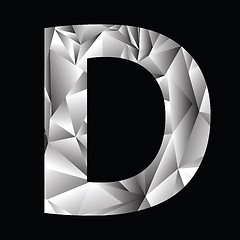 Image showing crystal letter  D