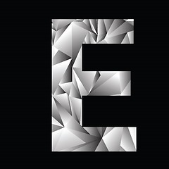 Image showing crystal letter  E