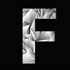 Image showing crystal letter  F