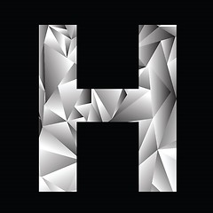 Image showing crystal letter  H