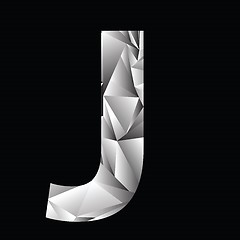 Image showing crystal letter  J