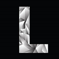 Image showing crystal letter  L