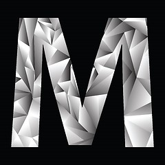 Image showing crystal letter  M