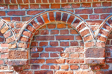 Image showing  old brick wall