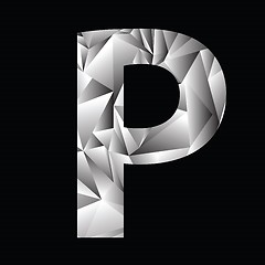 Image showing crystal letter  F