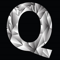 Image showing crystal letter  Q