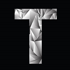 Image showing crystal letter  T