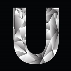 Image showing crystal letter  U