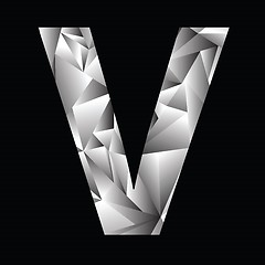 Image showing crystal letter  V