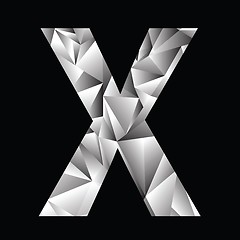 Image showing crystal letter  X