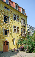 Image showing yellow house facade