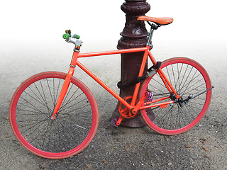 Image showing red bike in Amsterdam