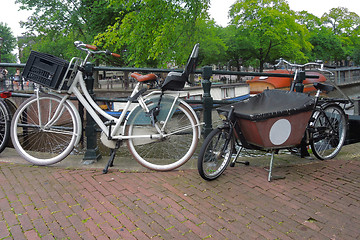 Image showing bicycles in Amsterdam