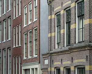 Image showing house facades in Amsterdam