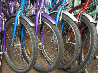 Image showing bicycles detail