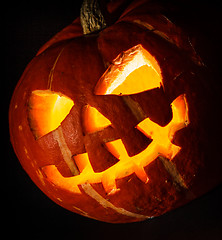 Image showing Halloween - old jack-o-lantern