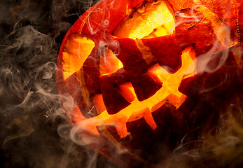 Image showing Halloween - old jack-o-lantern