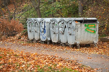 Image showing Garbage Containers