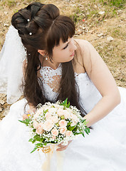 Image showing Bride in a profile