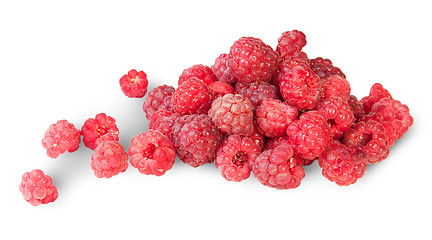 Image showing Pile Of Fresh Juicy Raspberries