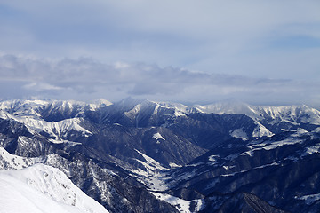 Image showing View from ski resort