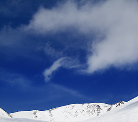 Image showing Winter mountains and blue sky