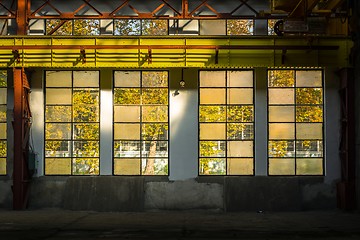 Image showing Industrial interior with br light