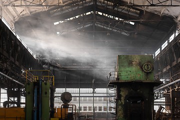 Image showing Large industrial hall of a repair station