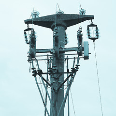 Image showing Trasmission line tower