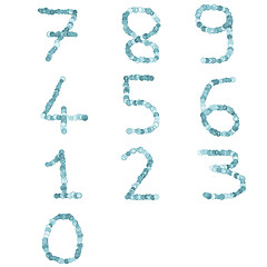 Image showing Numbers written with coins