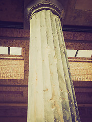 Image showing Retro look Bombed column in Berlin